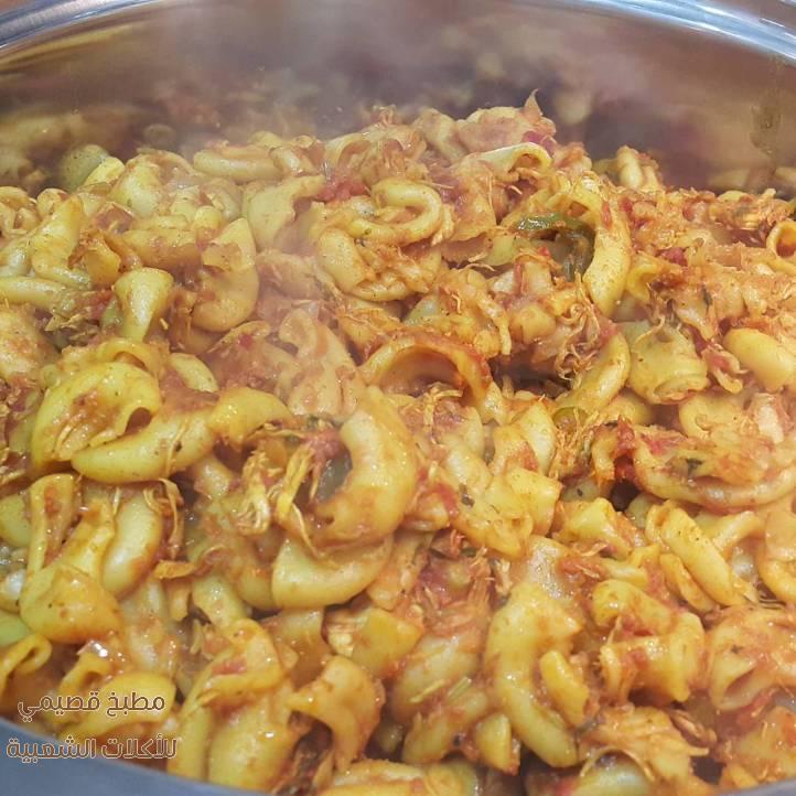وصفة طريقة طبخ وعمل اكلة مكرونة الطيبين بالدجاج المسلوق