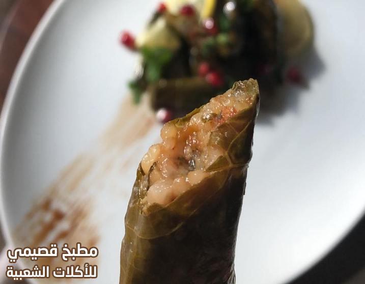 وصفة حشوة ورق العنب بالرز المصري سهلة ولذيذة stuffed grape leaves with with egyptian rice recipe