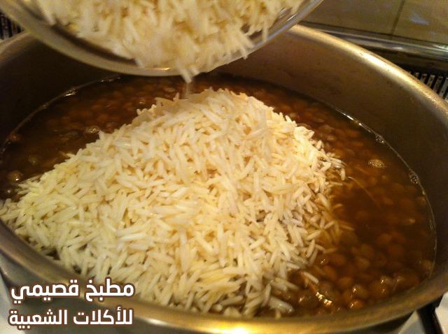 صور وصفة طبخ مجدرة الرز على الطريقة السورية syrian mujadara rice recipe