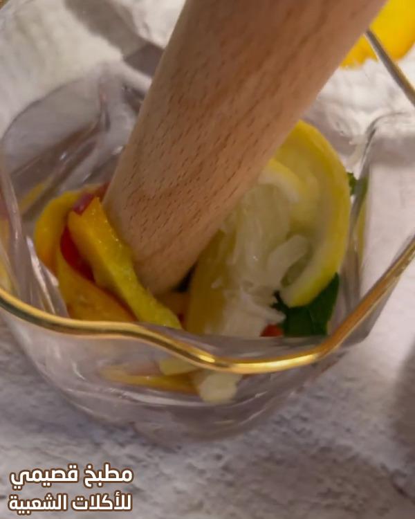 صور وصفة طريقة عمل مشروب عصير موهيتو الخوخ او موخيتو mojito recipe